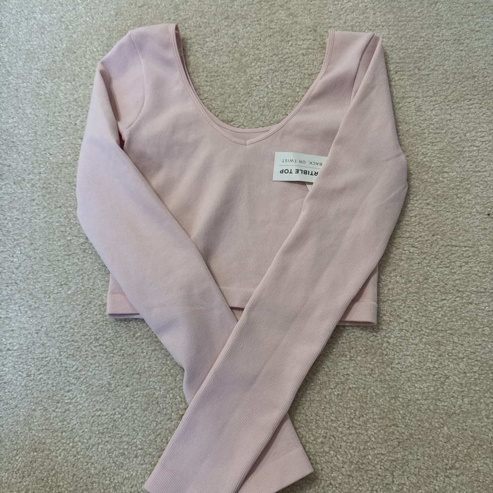 Aeropostale Blush Pink Long Sleeve Bodysuit